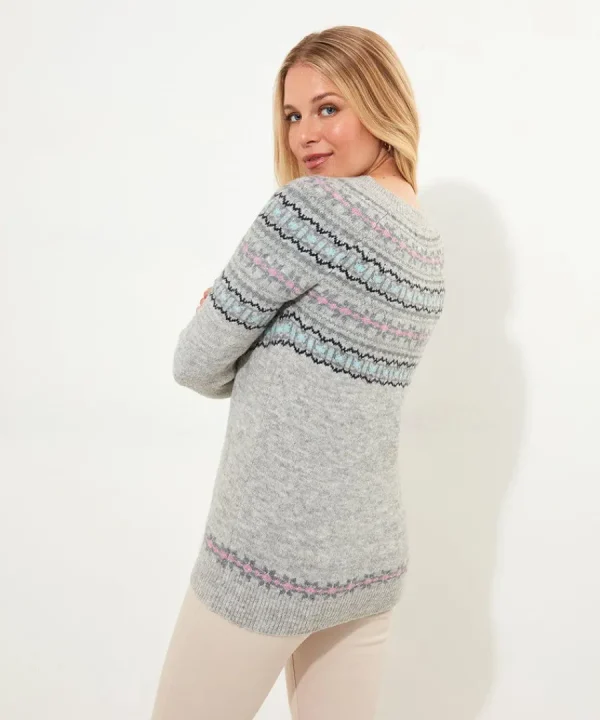 Cheap Joe Browns Cosy Cabin Fairisle Jumper Grey