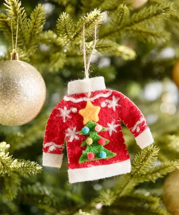 Best Joe Browns Cosy Christmas Jumper Hanging Decoration Red