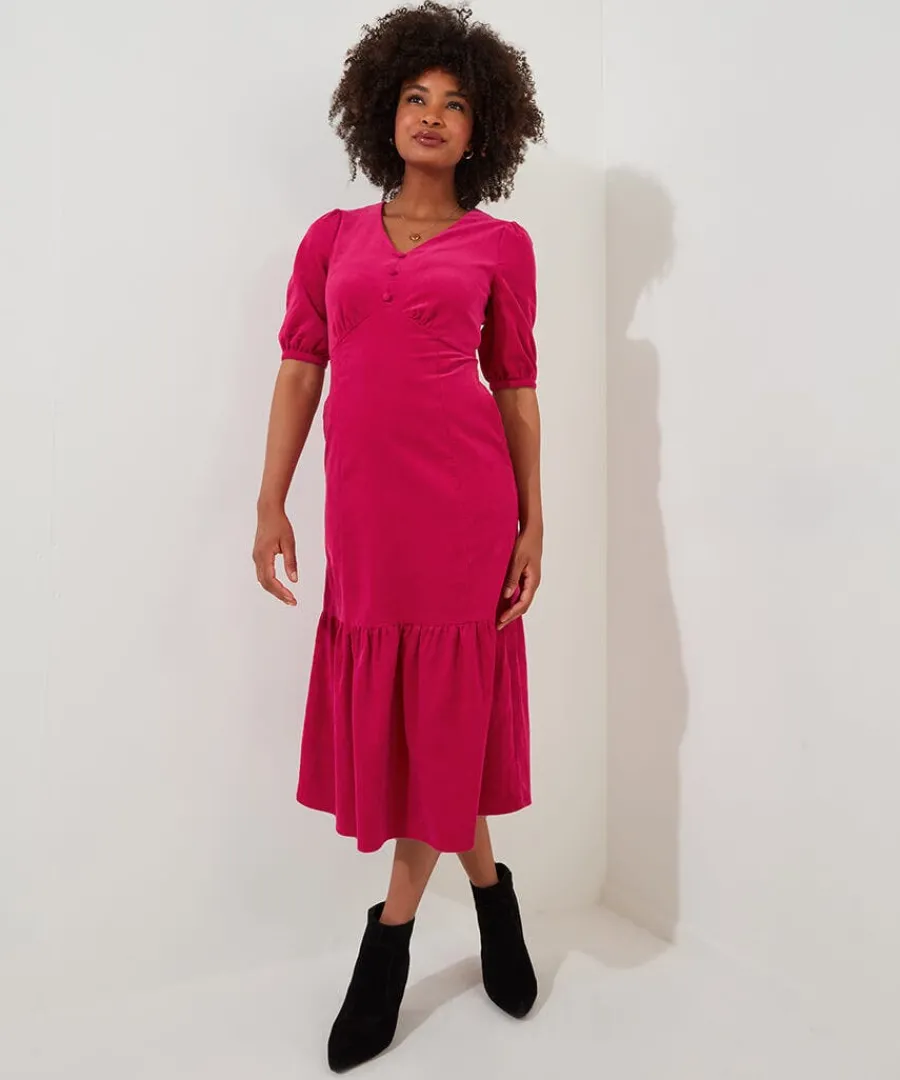 curiously_cord_dress_2.webp Fashion Joe Browns Curiously Cord Dress Pink