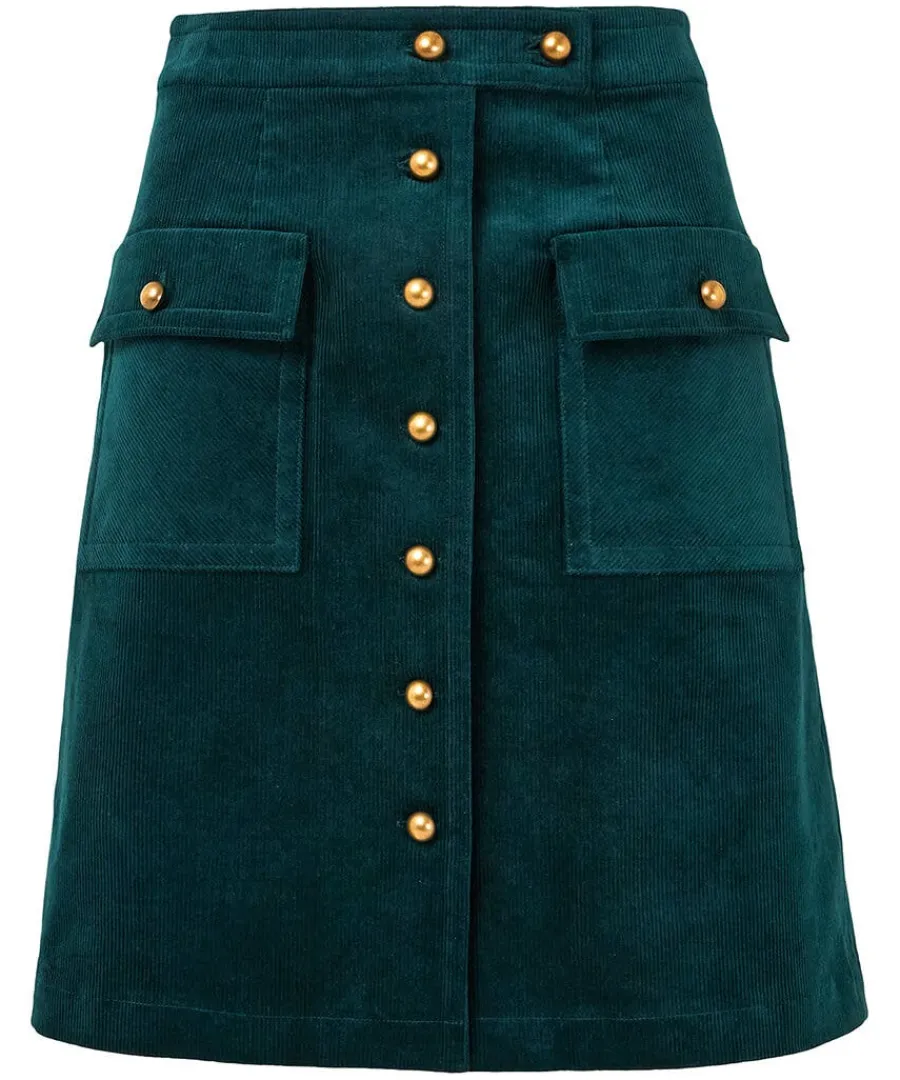 curiously_cord_skirt_0.webp New Joe Browns Curiously Cord Skirt Forest Green