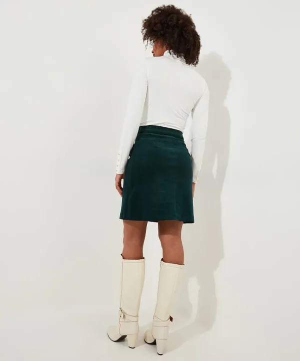 New Joe Browns Curiously Cord Skirt Forest Green