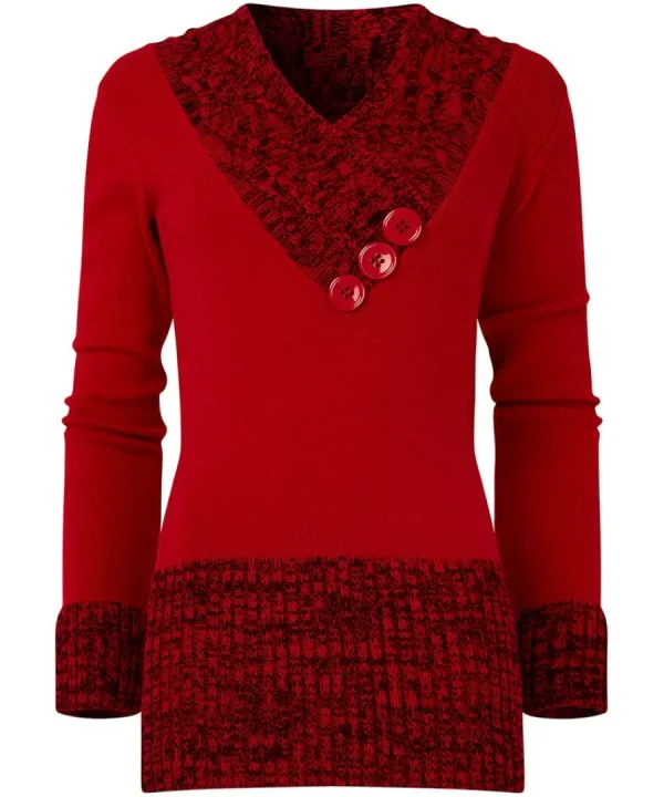 Cheap Joe Browns Curiously Cosy Knit Red / Black