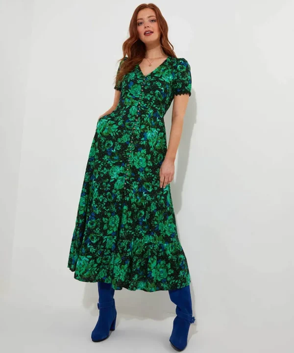 Hot Joe Browns Daisy Dreams Dress Green