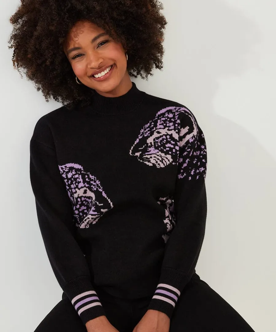 darcie_leopard_jumper_3.webp Sale Joe Browns Darcie Leopard Jumper Black