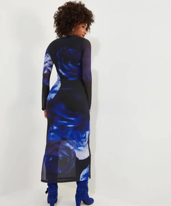 Hot Joe Browns Dare To Be Different Mesh Dress Blue
