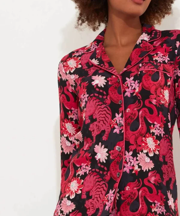 Flash Sale Joe Browns Daring Dragon Pyjama Top Pink