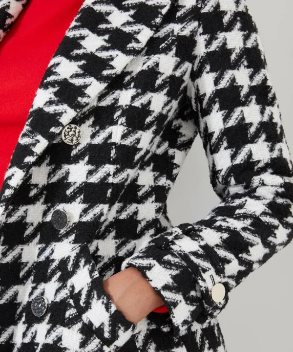 Discount Joe Browns Darling Dogstooth Coat Black / White