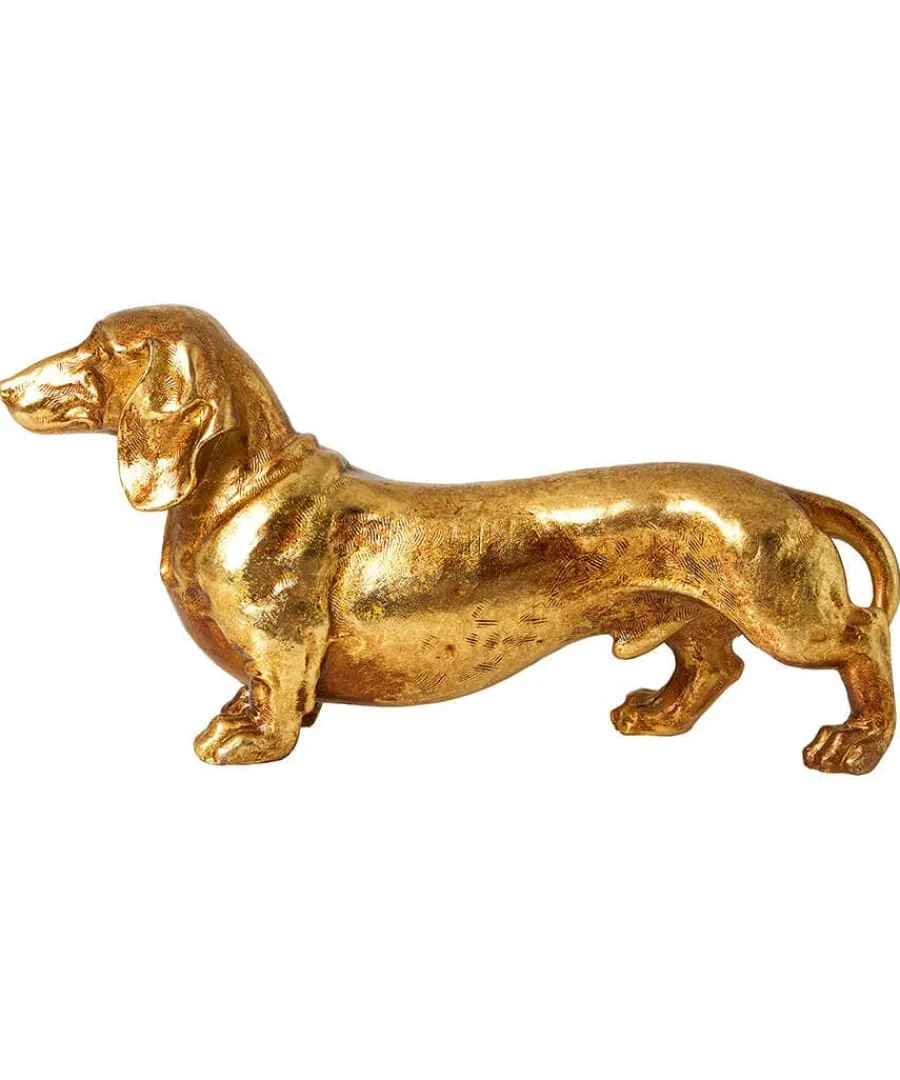 dashing_dachshund_figurin_0.webp Discount Joe Browns Dashing Dachshund Figurine Antique Gold