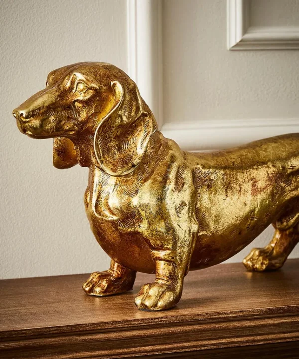 Discount Joe Browns Dashing Dachshund Figurine Antique Gold