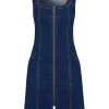 Hot Joe Browns Dawn Denim Zip Through Pinafore Blue