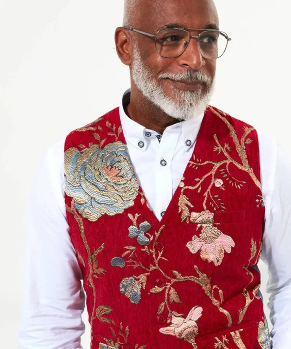Hot Joe Browns Deadly Dapper Waistcoat Red