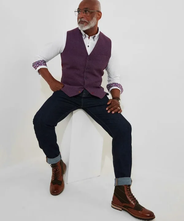 Online Joe Browns Delightful Dapper Waistcoat Purple
