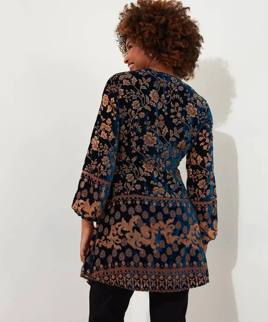 destiny_devore_tunic_2.webp Online Joe Browns Destiny Devore Tunic Midnight Blue