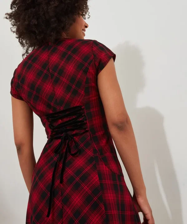 Online Joe Browns Dixie Check Dress With Corsage Red