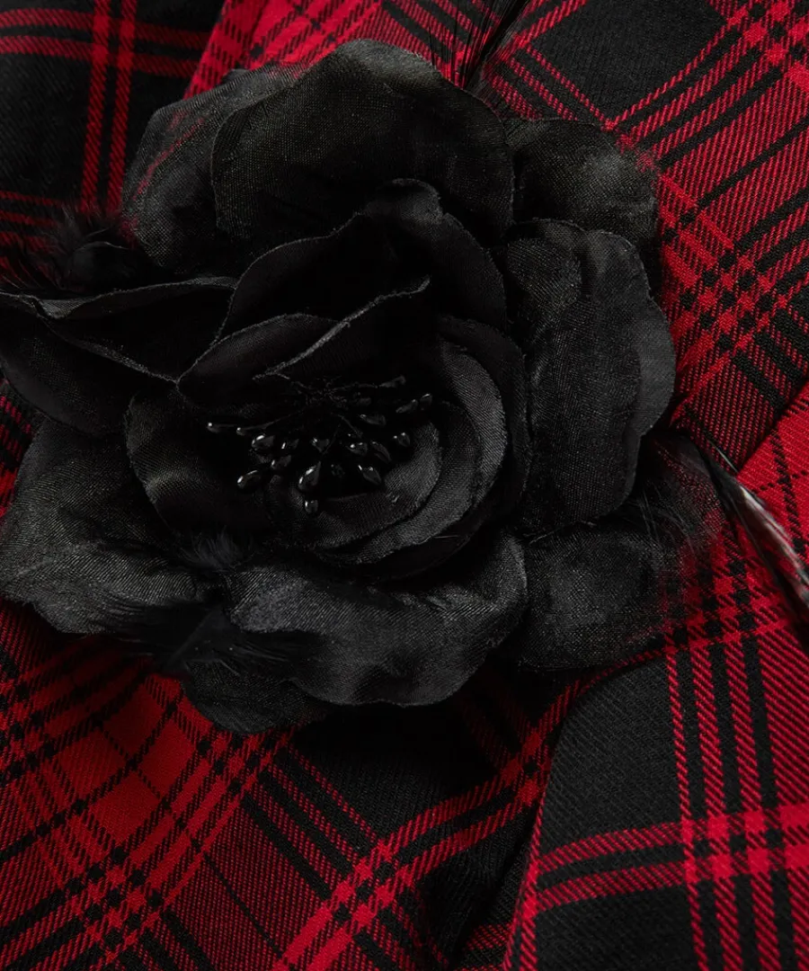 dixie_check_dress_with_co_7.webp Online Joe Browns Dixie Check Dress With Corsage Red