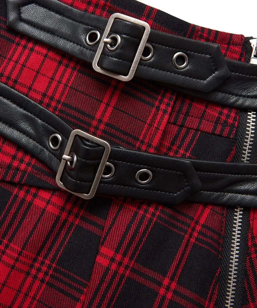 dixie_check_pleated_skirt_7.webp Store Joe Browns Dixie Check Pleated Skirt Red