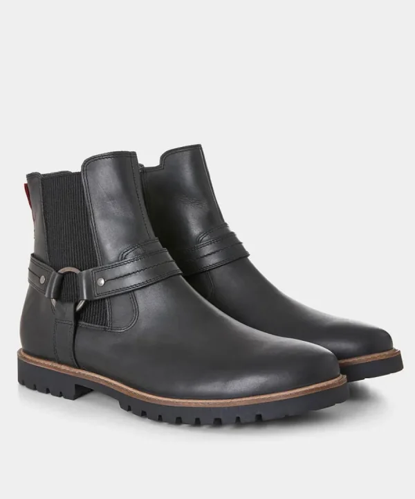 Clearance Joe Browns Eagle Pass Oiled Biker Boots Black