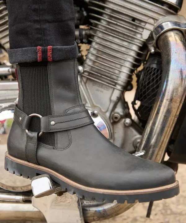 Clearance Joe Browns Eagle Pass Oiled Biker Boots Black