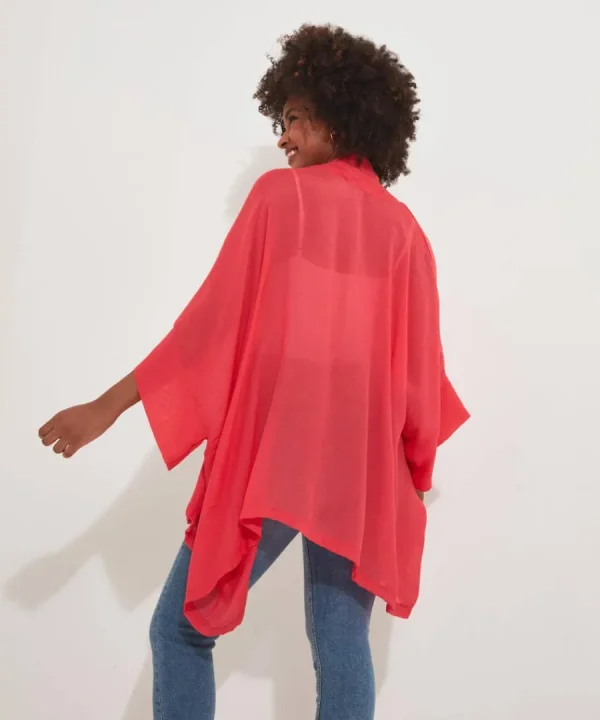 Sale Joe Browns Easy Breezy Kimono Flamingo / White