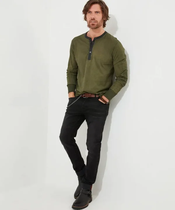 Shop Joe Browns Easy Going Henley Khaki