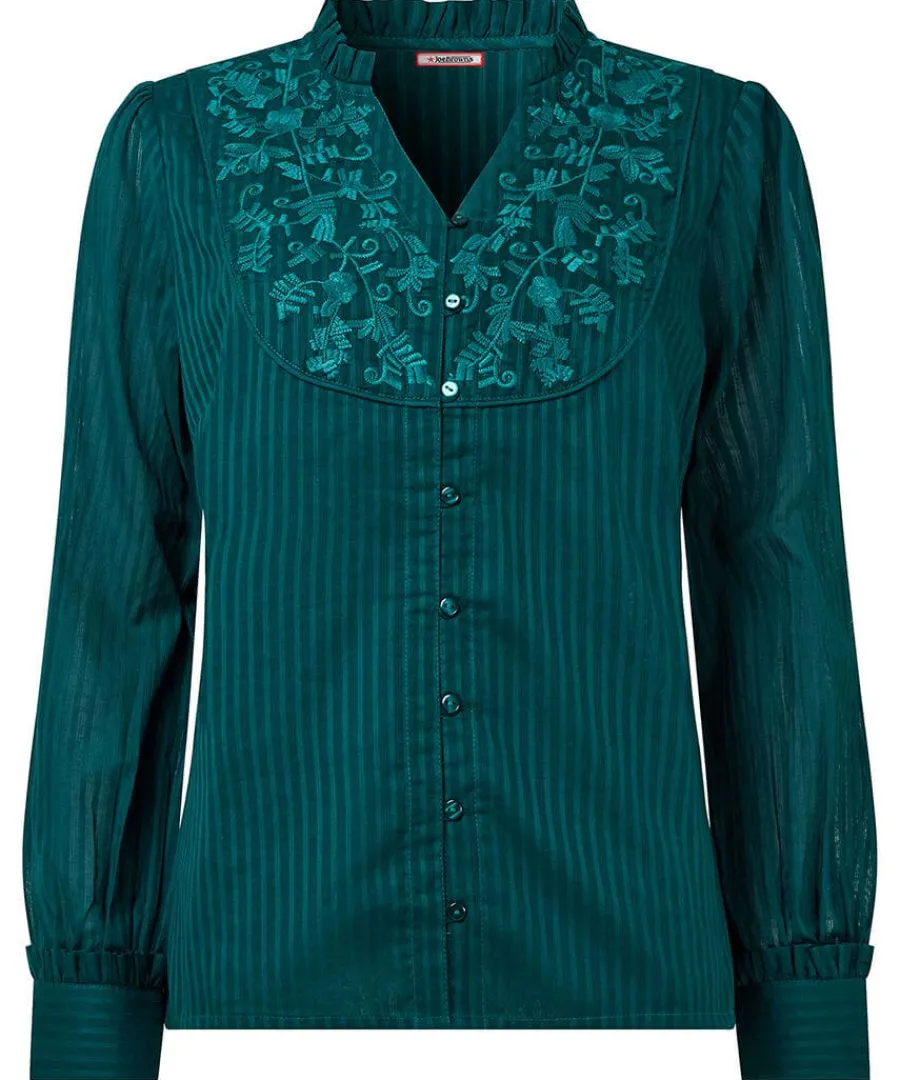 elegantly_embroidered_blo_0.webp Online Joe Browns Elegantly Embroidered Blouse Green