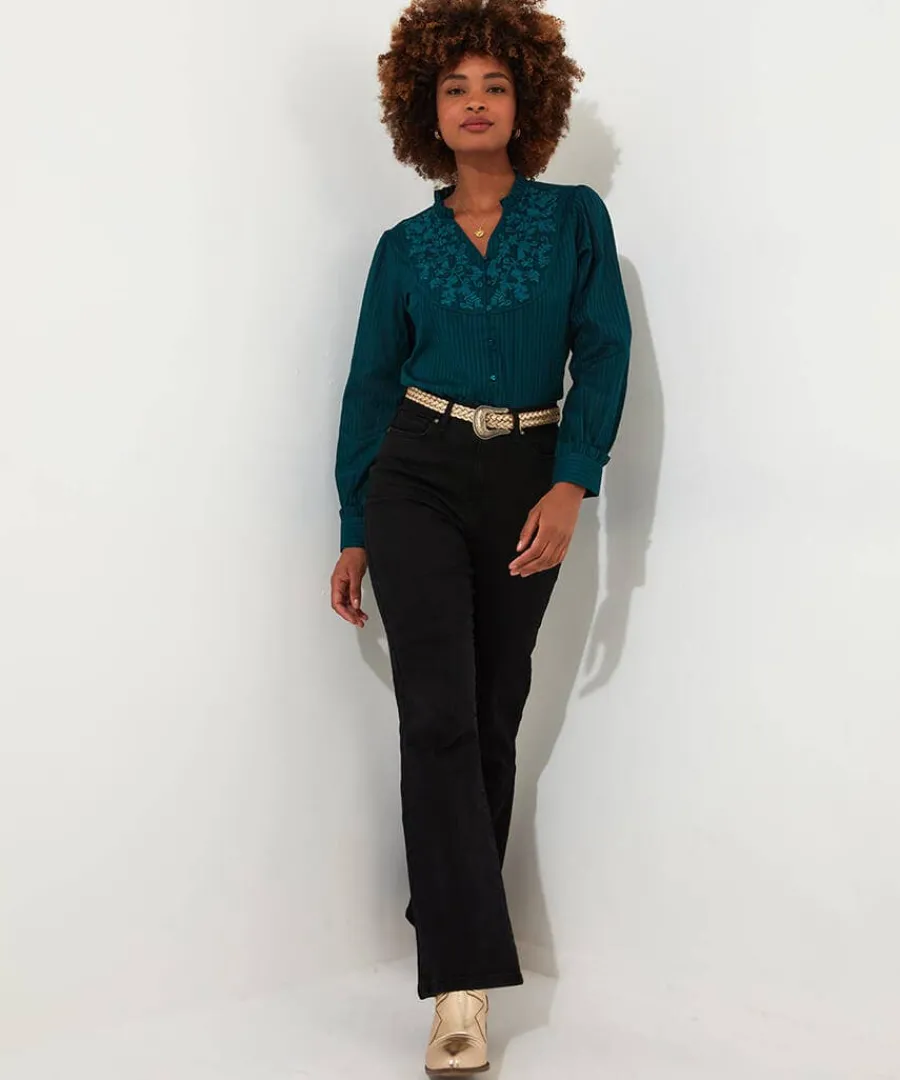 elegantly_embroidered_blo_1.webp Online Joe Browns Elegantly Embroidered Blouse Green