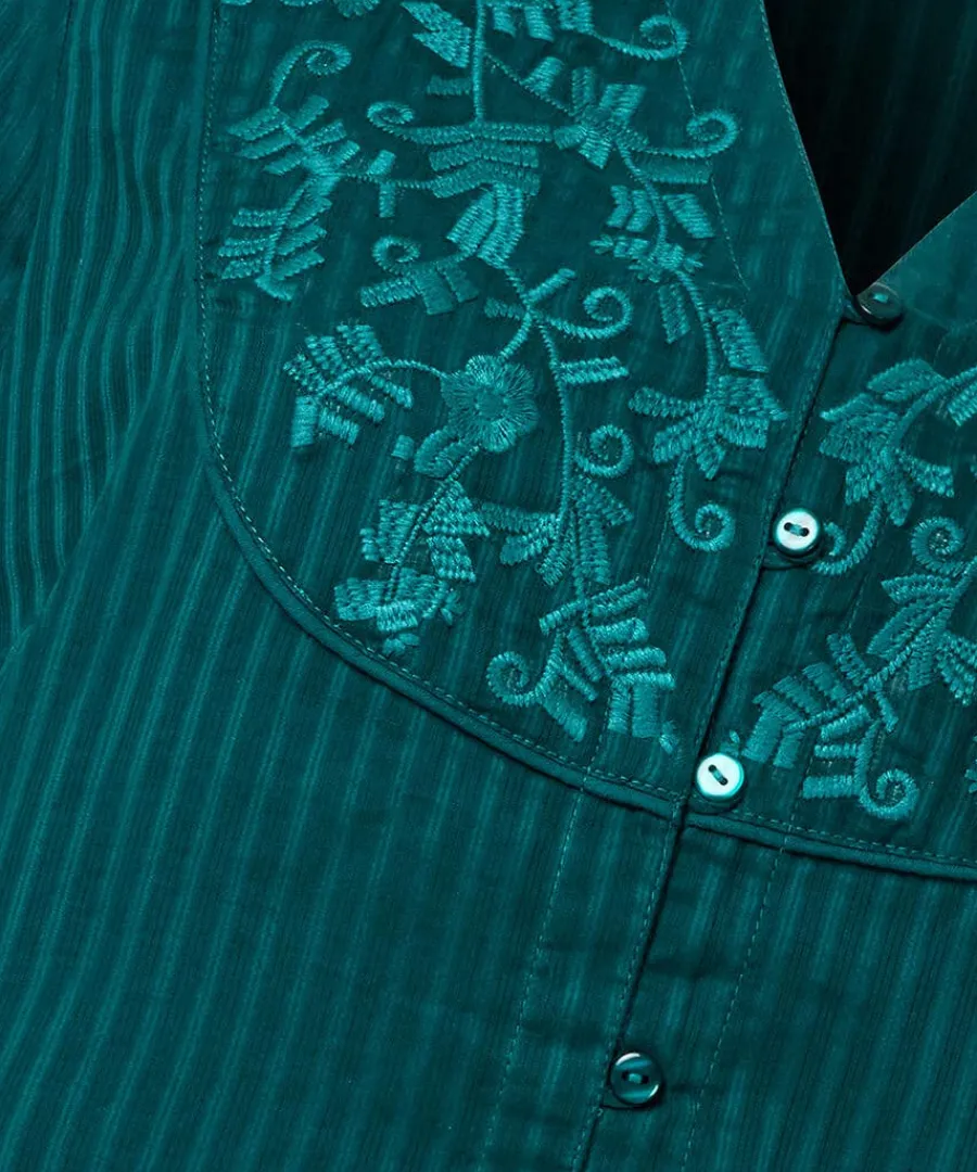 elegantly_embroidered_blo_4.webp Online Joe Browns Elegantly Embroidered Blouse Green