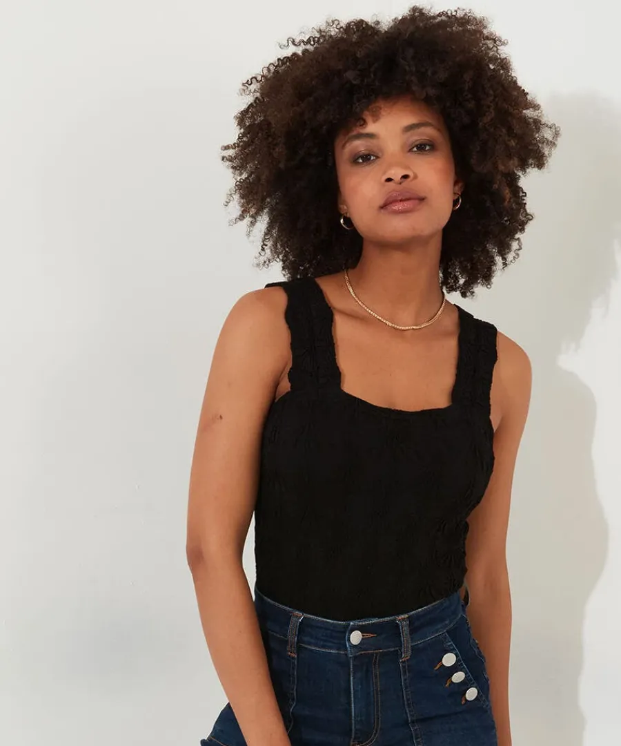 elsie_textured_vest_1.webp Best Sale Joe Browns Elsie Textured Vest Black