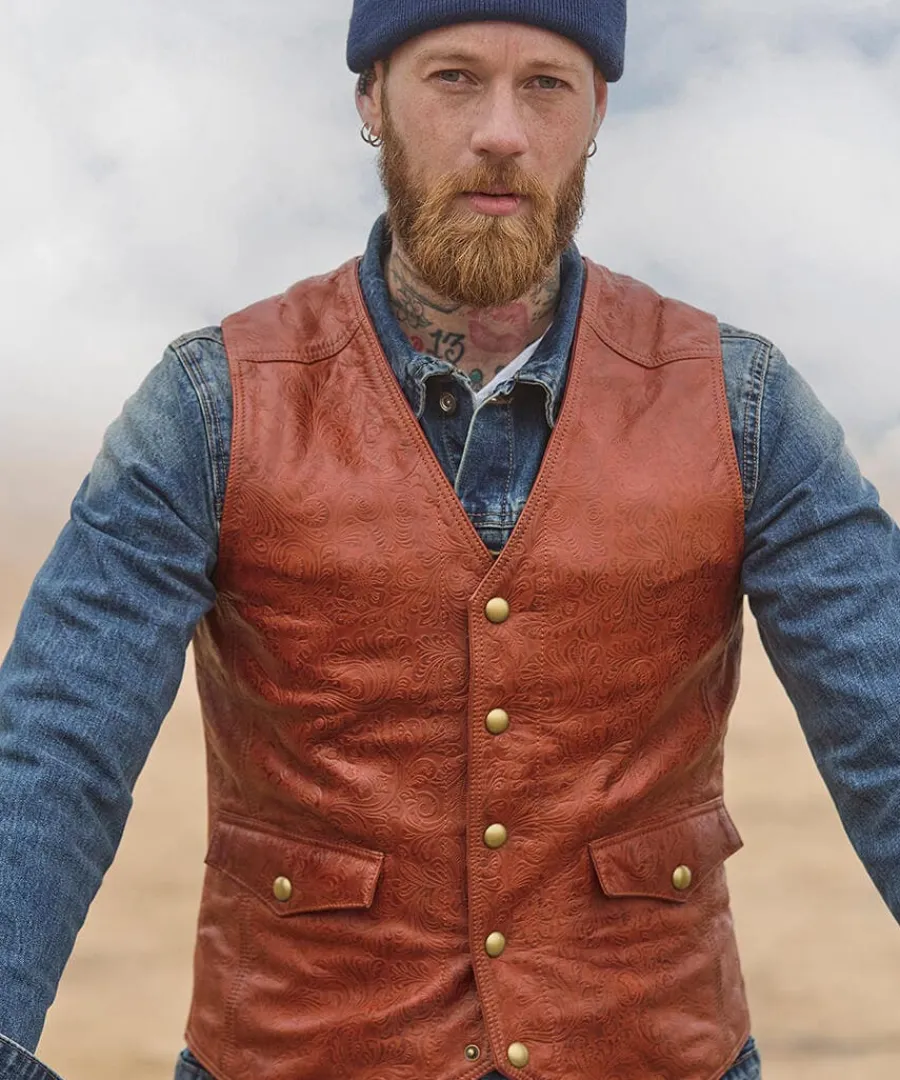 embossed_leather_waistcoa_1.webp Best Joe Browns Embossed Leather Waistcoat Brick