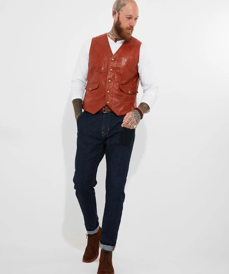 embossed_leather_waistcoa_2.webp Best Joe Browns Embossed Leather Waistcoat Brick