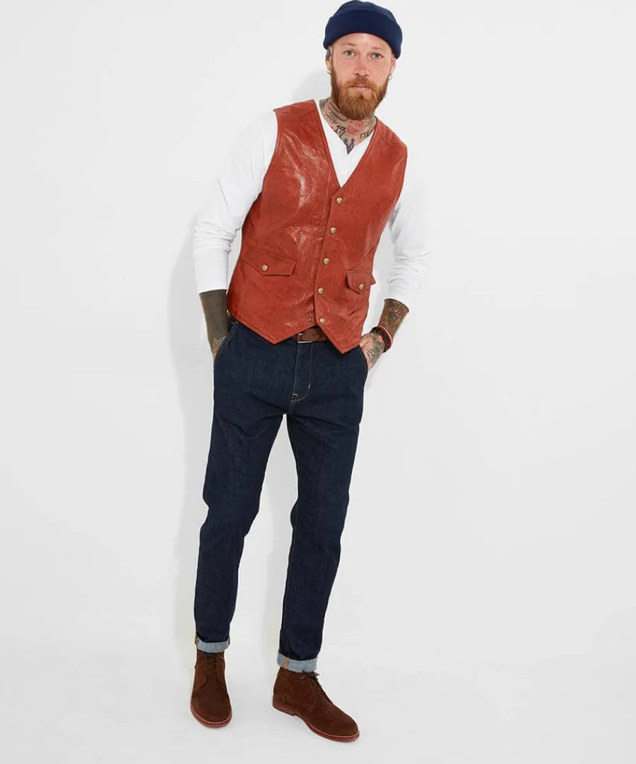 embossed_leather_waistcoa_4.webp Best Joe Browns Embossed Leather Waistcoat Brick