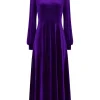 Online Joe Browns Etta Velour Dress Purple / Teal
