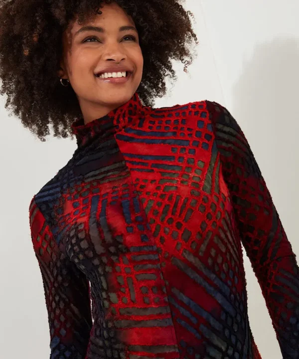 Outlet Joe Browns Evelyn Burn Out Jersey Tunic Multi