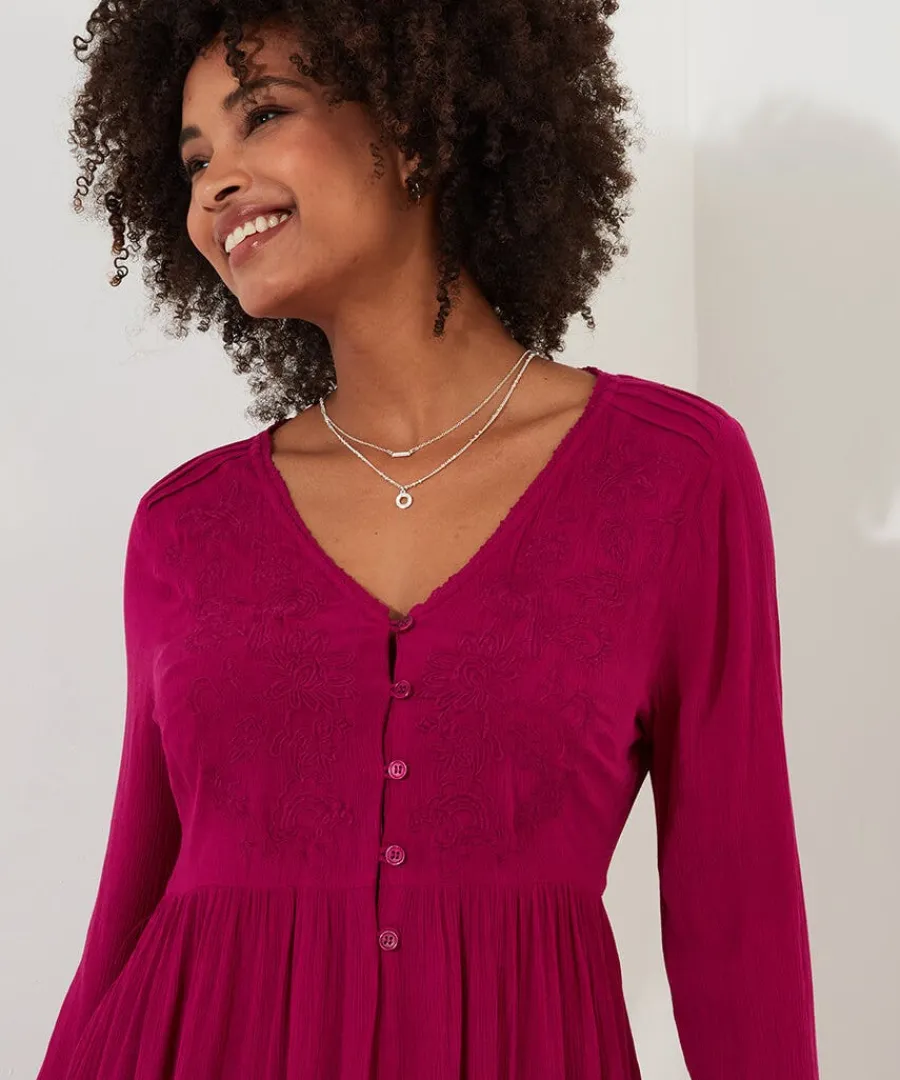 ever_so_pretty_embroidere_4.webp Sale Joe Browns Ever So Pretty Embroidered Tunic Top Pink
