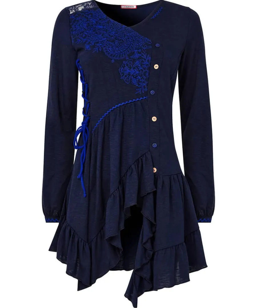 exquisite_embroidered_tun_0.webp Shop Joe Browns Exquisite Embroidered Tunic Navy