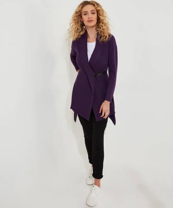 Sale Joe Browns Fabulous Buckle Cardigan Purple