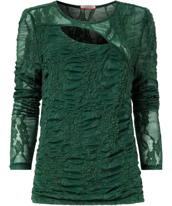 Cheap Joe Browns Fabulous Cut Out Detail Top Forest Green