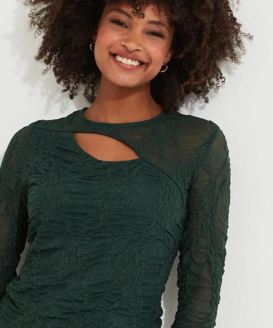fabulous_cut_out_detail_t_4.webp Cheap Joe Browns Fabulous Cut Out Detail Top Forest Green