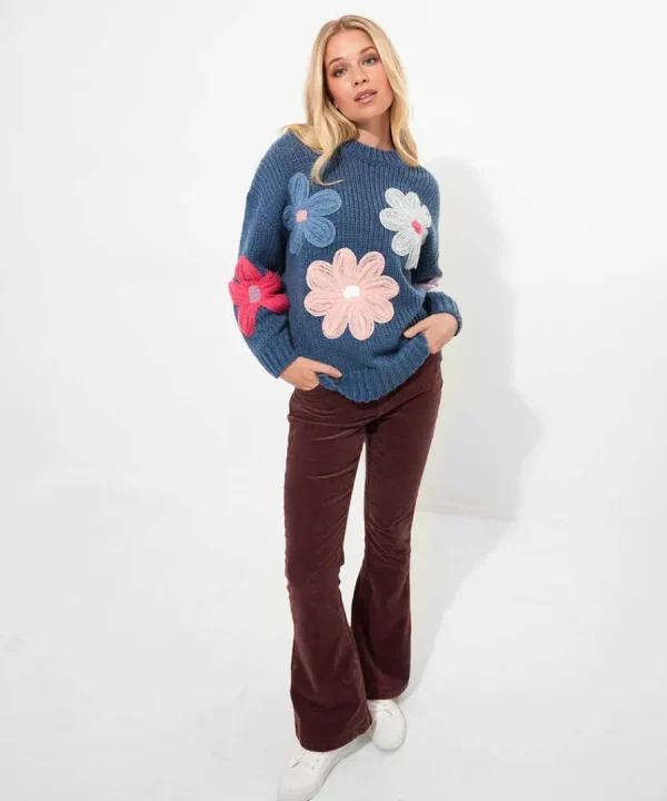 Best Joe Browns Fabulous Floral Applique Jumper Navy