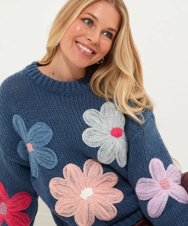 Best Joe Browns Fabulous Floral Applique Jumper Navy