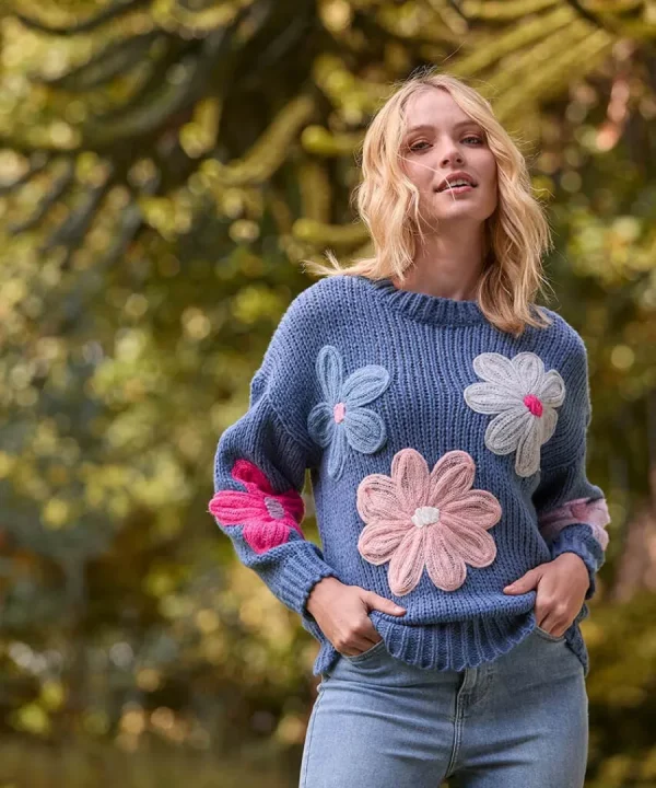 Best Joe Browns Fabulous Floral Applique Jumper Navy