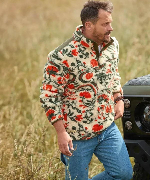 Sale Joe Browns Fabulous Floral Fleece Cream