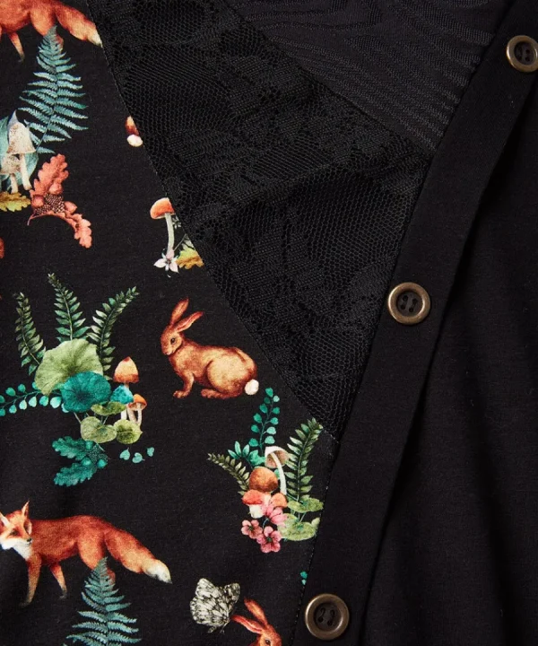 Fashion Joe Browns Fabulous Foxes Jersey Tunic Black