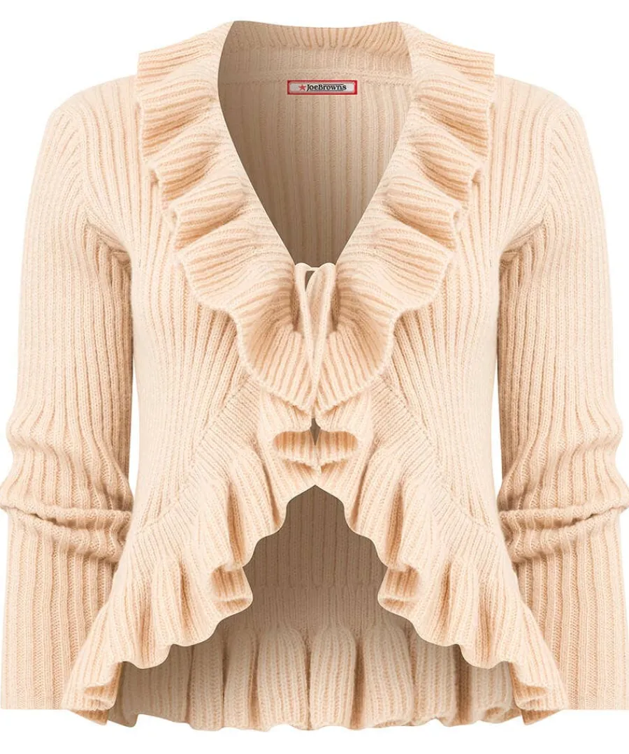 fabulous_frill_cardigan_0.webp Cheap Joe Browns Fabulous Frill Cardigan Cream