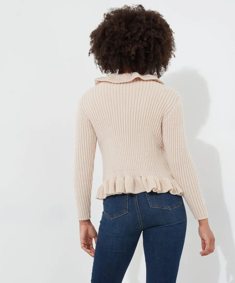 fabulous_frill_cardigan_2.webp Cheap Joe Browns Fabulous Frill Cardigan Cream