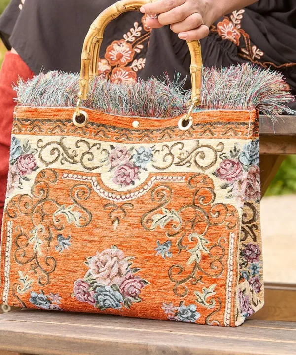 Outlet Joe Browns Fascinating Bamboo Carpet Bag Orange