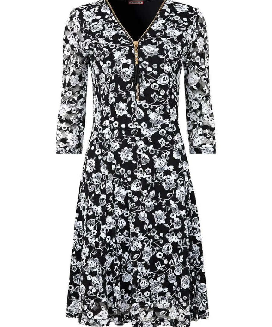 favourite_zip_lace_dress_0.webp Outlet Joe Browns Favourite Zip Lace Dress Black