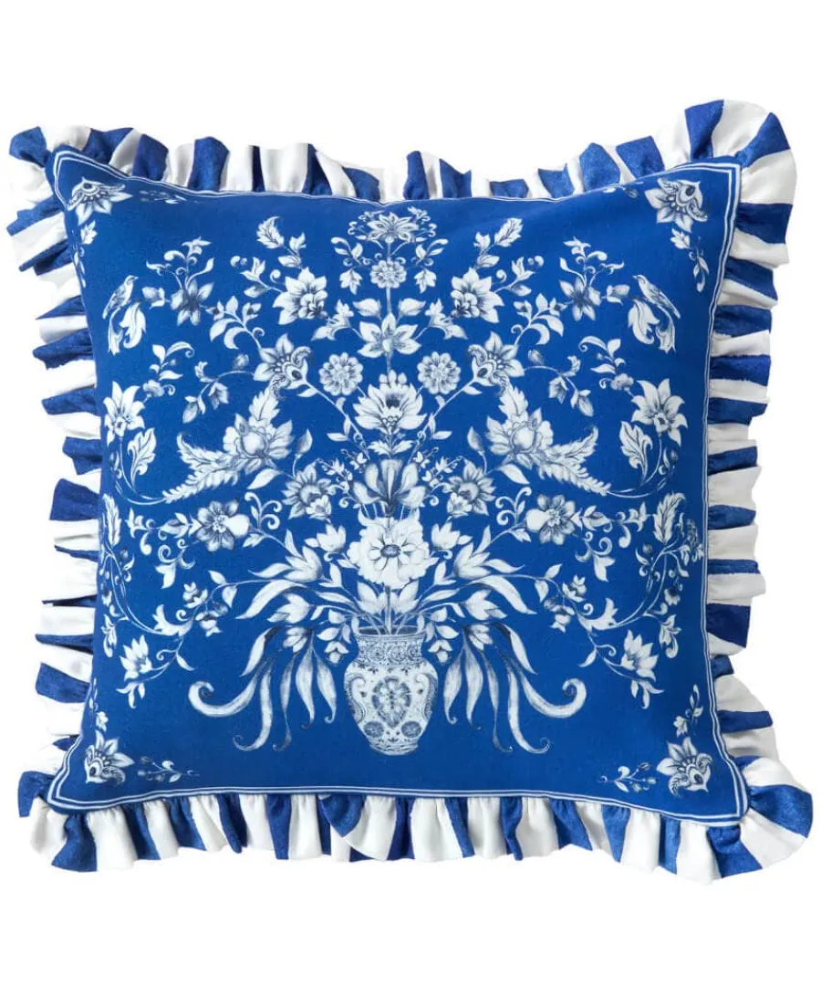 floral_vivid_vase_reversi_1-1.webp Clearance Joe Browns Floral Vivid Vase Reversible Cushion Blue