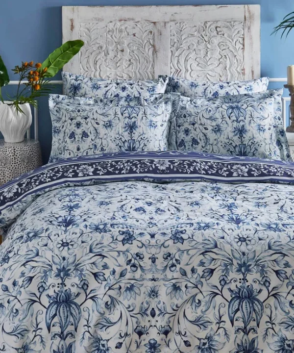 Outlet Joe Browns Floral Vivid Vase Reversible Duvet Set Blue