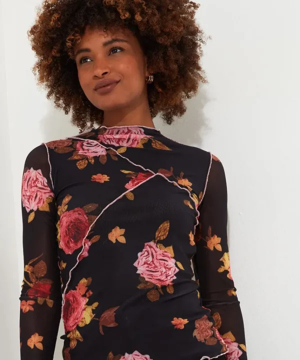 Fashion Joe Browns Florence Mesh Top Black